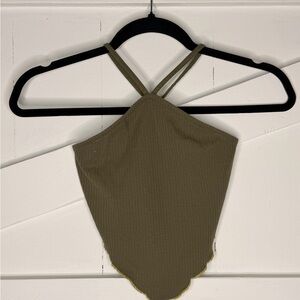 Wild Fable Olive Bandana Halter Cami Top